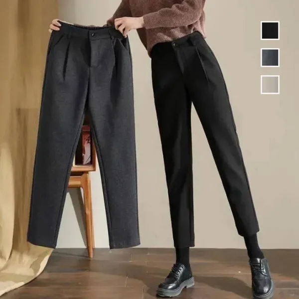 【全3色】カジュアルパンツ無地ぴったりしたサイズ感｜着痩せ効果