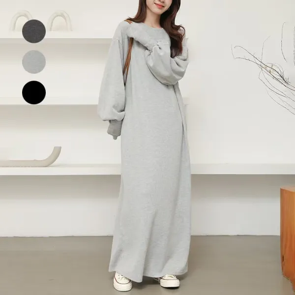 無地  パーカー  長袖  スリムに見える  ゆったり  ロング  冬  袖丈  気質  おしゃれ / ファッション