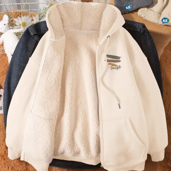 早い者勝ちです! 長袖 ポケット付き プリント フード付き ファスナー 韓国系 カーディガン