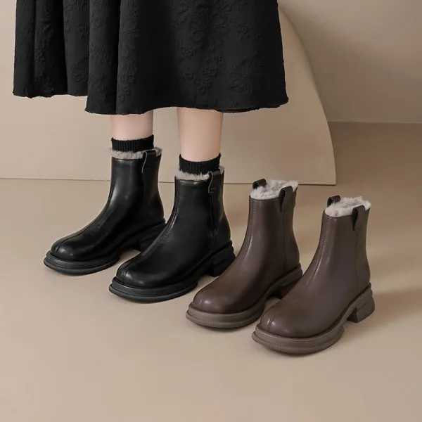 毎日参考になる！ 暖かい 裏起毛 ショート丈ブーツ