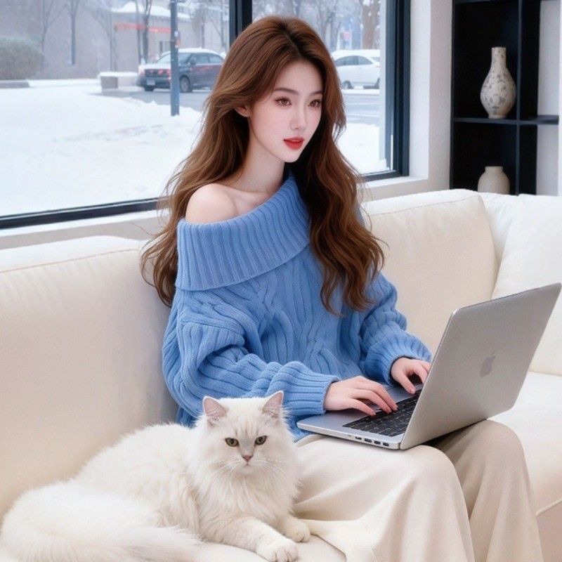 ブルーセーター