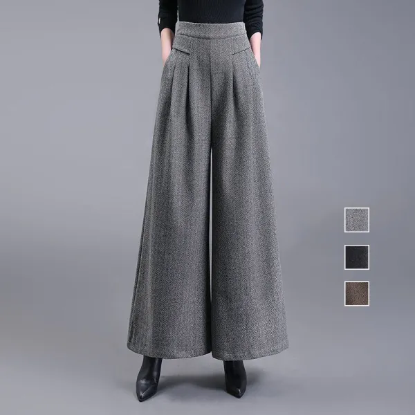 【全3色】ガウチョパンツ無地ロング丈｜流行の予感