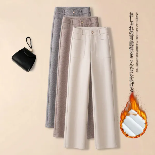 【全3色】ガウチョパンツ無地ポケット付きハイウエストロング丈｜目を奪われる