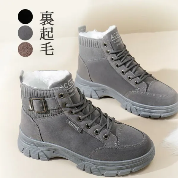 ブーツ ムートンブーツ 冬 レディース ショートブーツ スノーブーツ 裏起毛 冬 シューズ 靴 編み上げ ブーツ レースアップ ペタンコ ローヒール 厚底 ムートンブーツ 裏ボア 防寒