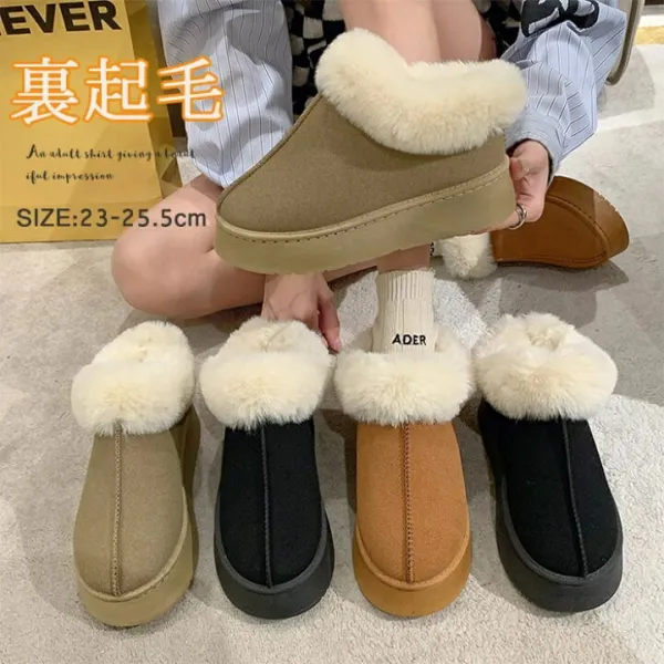 送料無料  ショートブーツ ムートン ローヒール ぺたんこ 撥水 防滑 普段使い おしゃれ 冬あったかい 防寒シューズ ショートブーツ キャンプ シューズ 通学 暖か