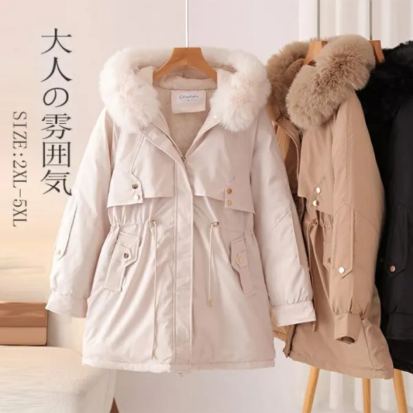 レディース コート ジャケット モッズコート レディース 裏起毛 ファーコート ロングコート