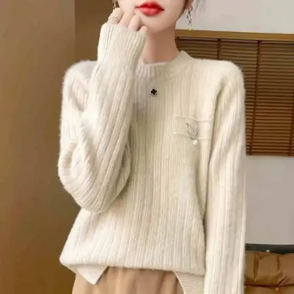 【全4色】ニットセータープルオーバー無地長袖 | 『大人が着たいアイテム』