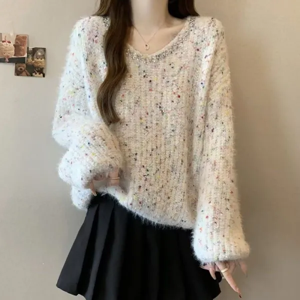 セーターVネック長袖ニット｜一番安い新作