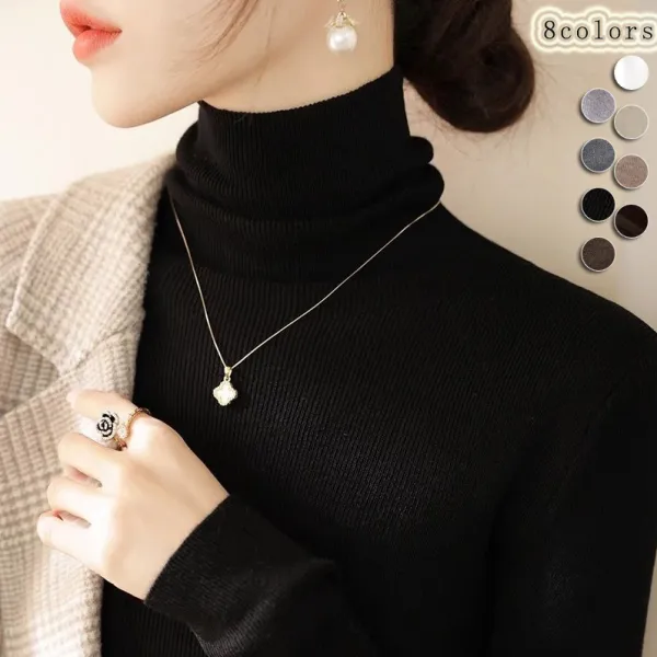 【全8色】ニットセーター無地プルオーバー |  柔らかくて優しい印象