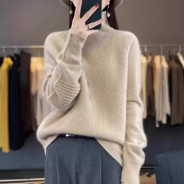 シンプル  カジュアル  ニット  ニット / セーター  ゆったり  タートルネック  プルオーバー  気質  インナー  新作  レディース  ハイネック