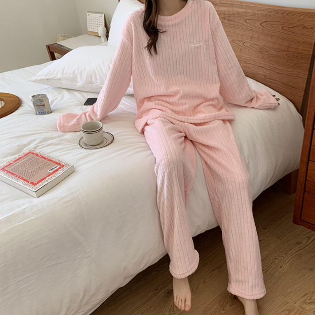 ライトピンク/サンゴ絨/2点セット