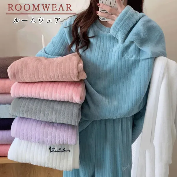 好評発売中 一番安い新作 刺繍 アルファベット プルオーバー ルームウェア･パジャマ パンツセット