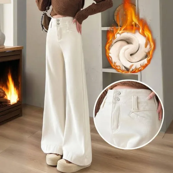 ガウチョパンツ無地ハイウエスト｜冷え対策