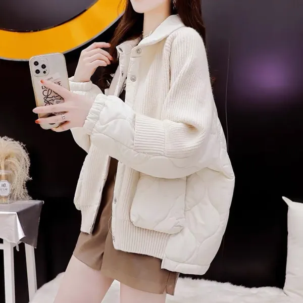 【全3色】カーディガン切り替え無地ボタン長袖｜寒さ対策