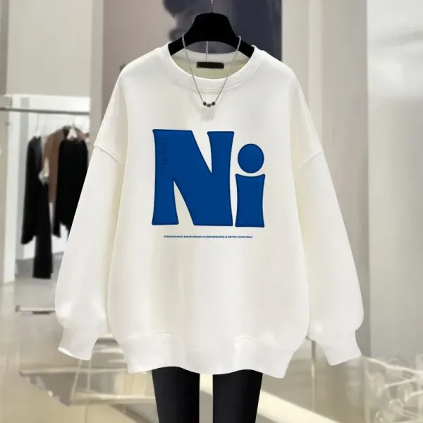 主役級 プリント 長袖 ラウンドネック アルファベット ファッション パーカー