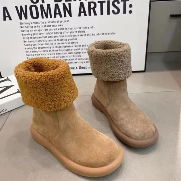 売り切れ必至 暖かい 裏起毛 ショート丈ブーツ/ブーティー