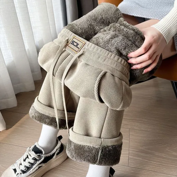 着回し力抜群 シンプル コーデュロイ 無地 スポーツ 防寒 ボウタイ 蓄熱保温 カジュアルパンツ