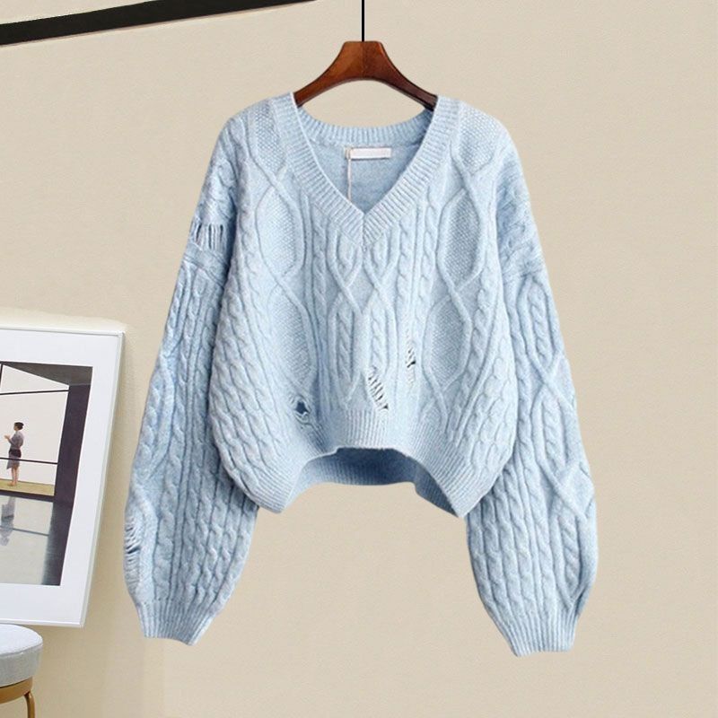 単品ブルーセーター