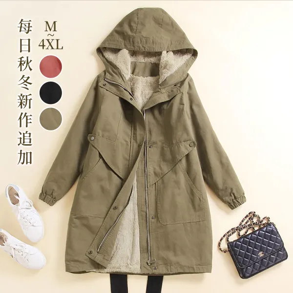 4カラー展開 売り切れ必至 カジュアル 裏起毛 大きいサイズ フード付き 長袖 無地 森ガールアウター 中綿コート ブラック 黒 ブラック 黒 レッド グリーン