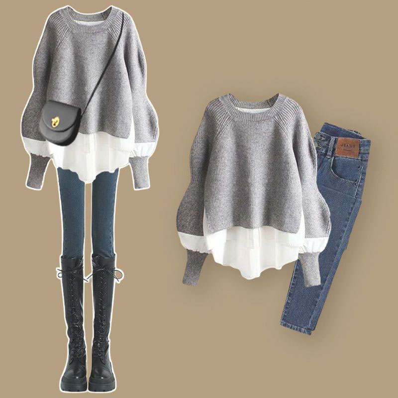 グレー/セーター