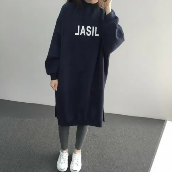 新作  韓国風  ゆったり  裏起毛  ロング  M  冬