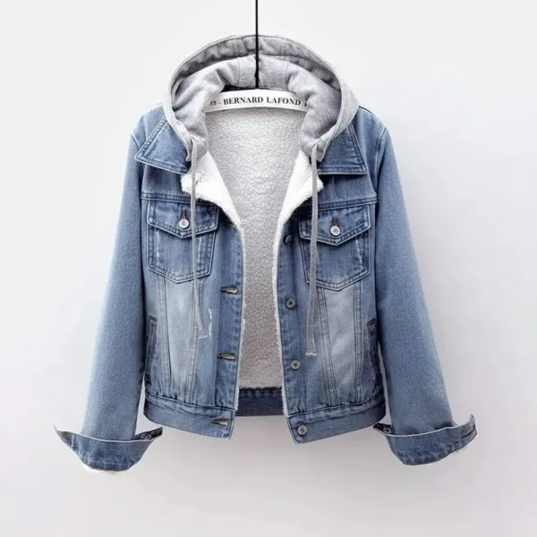 「奇跡の再販」フード付きボタン長袖ファスナー無地カジュアルジャケット