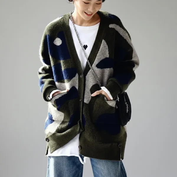 ニット  アウター  ニット / セーター  ゆったり  レイジー風  新作  日本風  ニッチ