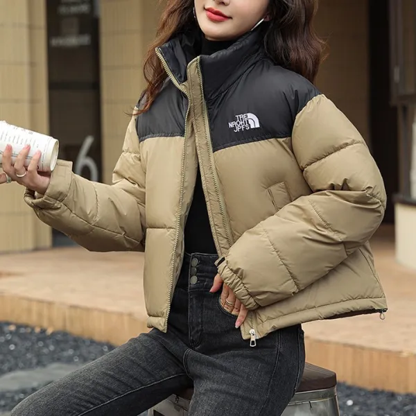 ブラック  アウター  ダウンジャケット  コットン  どんなスタイルにも合う  ゆったり  ミニ丈  スタンドネック  冬  おしゃれ / ファッション  レディース  大きめサイズ