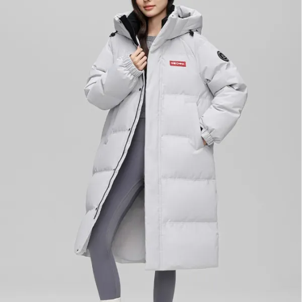 アウター  ダウンジャケット  コットン  ゆったり  フード付き  冬  普通  暖かい  新作  レディース  ミディ丈 / ミディアム丈