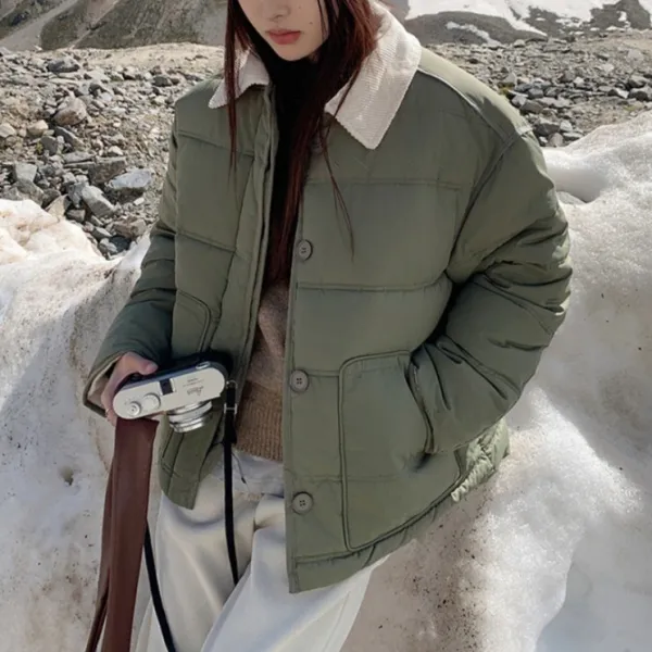 カジュアル  アウター  ダウンジャケット  コットン  ゆったり  ミニ丈  韓国風  新作  流行  レディース  軽量