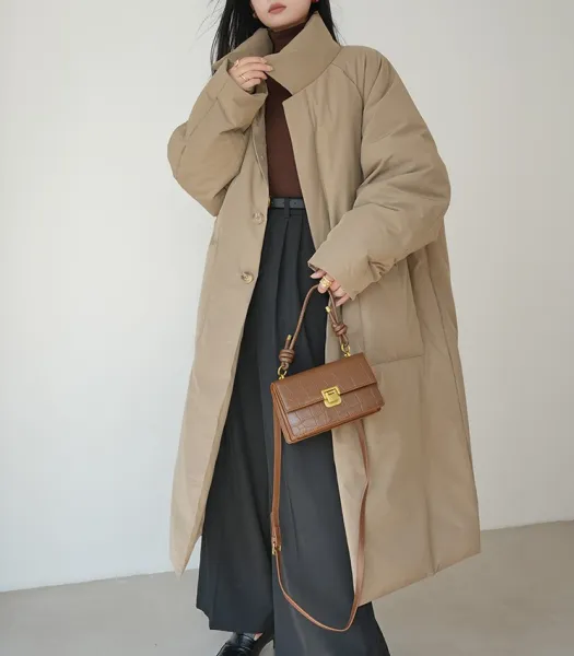 アウター  ダウンジャケット  コットン  ゆったり  冬  普通  新作  おしゃれ / ファッション  流行  レディース  ミディ丈 / ミディアム丈  洗練された