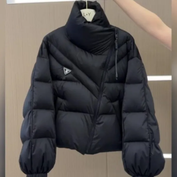 不規則  ダウンジャケット  コットン  ゆったり  ミニ丈  韓国風  デザイン  新作  流行  デザイン性  レディース