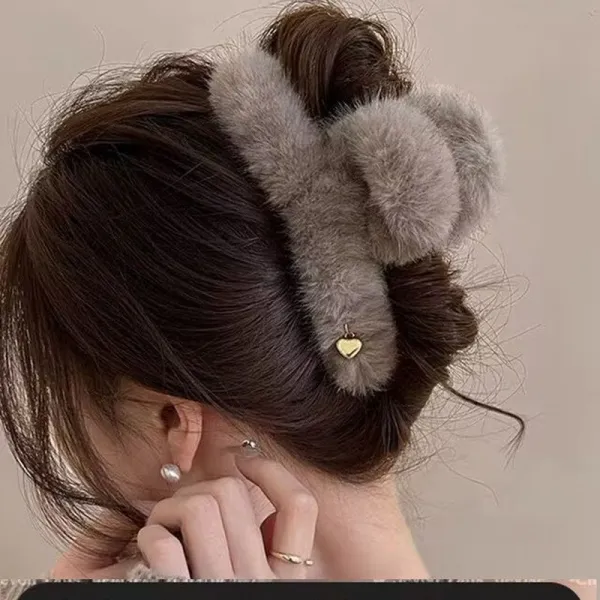 絶対欲しいパール無地不規則形シンプルファーボールヘアピンヘアアクセサリー