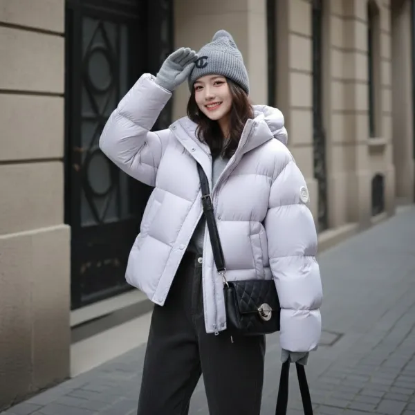 アウター  ダウンジャケット  コットン  どんなスタイルにも合う  ミニ丈  フード付き  冬  暖かい  新作  おしゃれ / ファッション  レディース