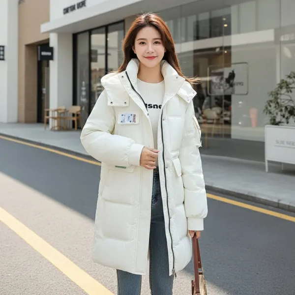ダウンジャケット  コットン  ゆったり  韓国風  普通  おしゃれ / ファッション  流行  レディース  ミディ丈 / ミディアム丈