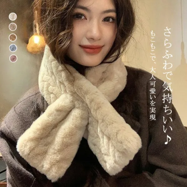 ファーマフラー  レディース ティペット ネックウォーマー マフラー ファー ウサギ毛皮 フェイクファー スヌード 結婚式 ファー小物  防寒 ふわふわ カジュアル 毛皮 暖かい おしゃれ ミセス ファッション プレゼント ギフト 秋冬 送料無料
