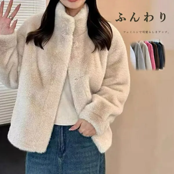 ファーコート ジャケット レディース ショート丈 コート 秋冬 アウター ふわふわ モコモココート ショート丈コート 冬アウター フード付き 防寒 フェイクファー 暖かい パーカー 秋冬コート カジュアル おしゃれ 冬 羽織 ファー ブルゾン ふわモココート お洒落
