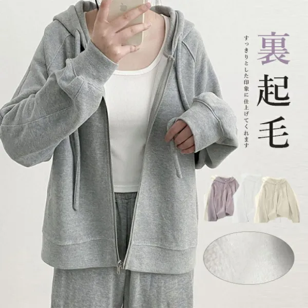 パーカー 裏起毛 アウター レディース フード付き ショート丈 フード付きパーカー 秋冬 コート 長袖 無地 長袖パーカー トップス ジャケット 秋冬 スウエット フルジップパーカー ジャケット 裏ボア カジュアル 羽織もの 体型カバー ポケット付き  お洒落 送料無料