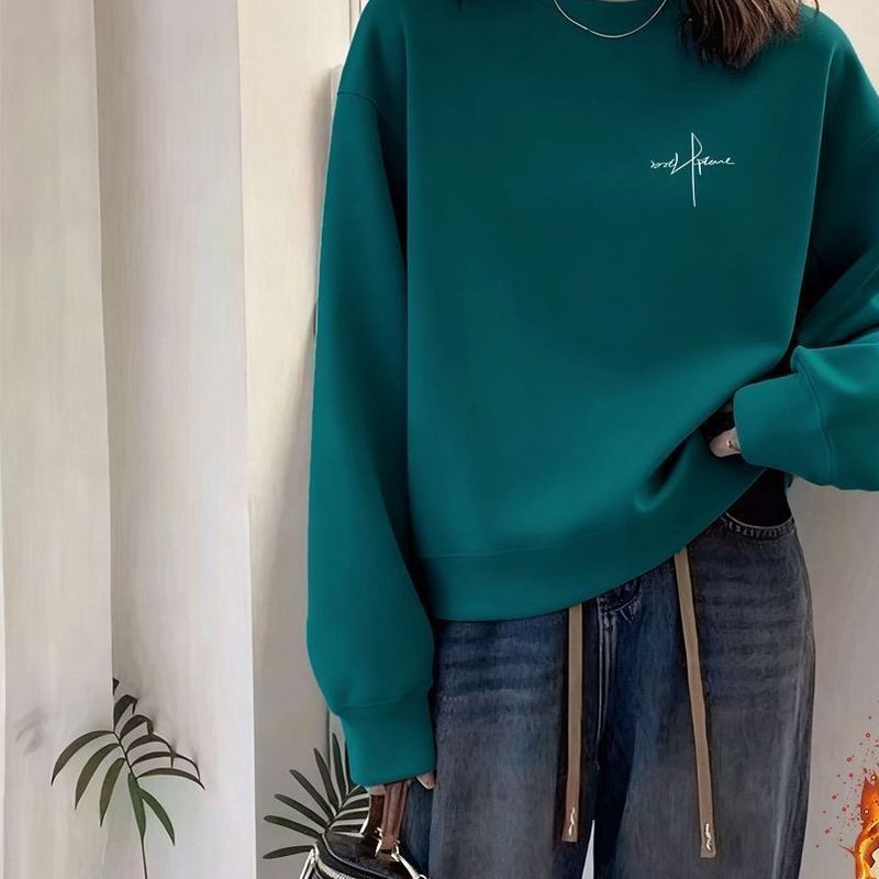 ピーコックブルー (裏起毛/刺繍ロゴ)