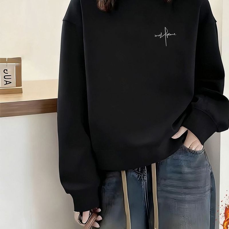 ブラック (裏起毛/刺繍ロゴ)