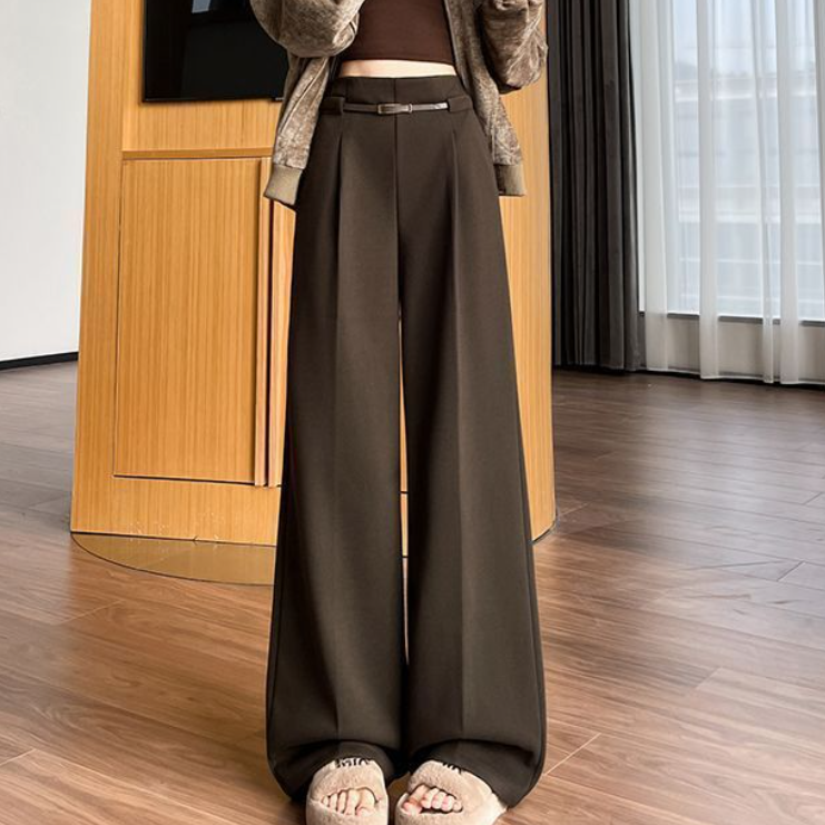 ブラウン (レギュラー丈/ベルト付き)