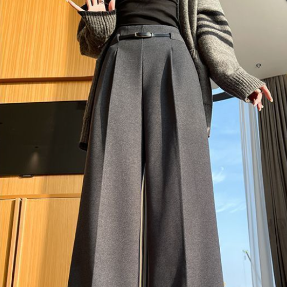 グレー (ロング丈/ベルト付き)