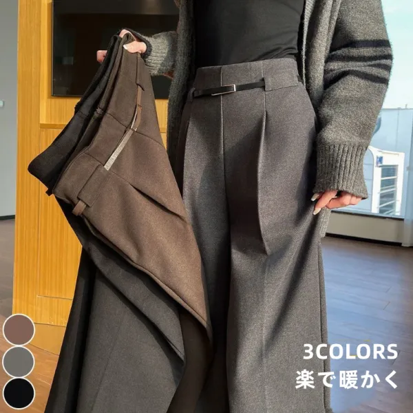 【全3色】ガウチョパンツ無地ロング丈ラシャ | 新作登場