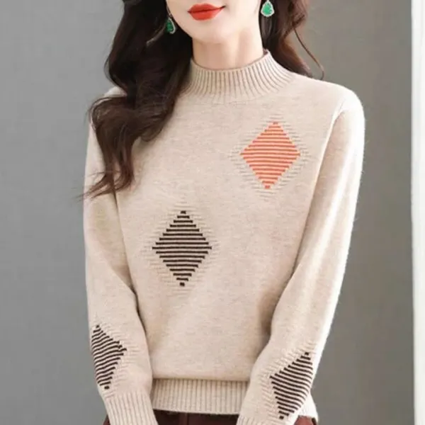 【全5色】ニットセーターハーフネック プルオーバー | 人気爆発