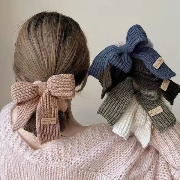 一枚で視線を奪うスウィートキュートレディース秋冬多色ヘアゴム