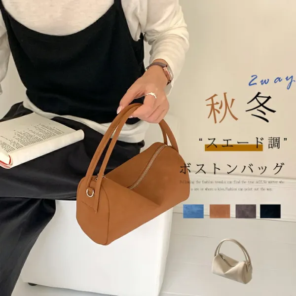 スエード調 ショルダーバッグ レディース 斜めがけ スエード バッグ 小さめ ハンドバッグ 2way スウェード バッグ 手提げバッグ 肩掛けバッグ ミニバッグ 柔らか きれいめ 大人 可愛い 小さい 高級感 おしゃれ 秋 冬