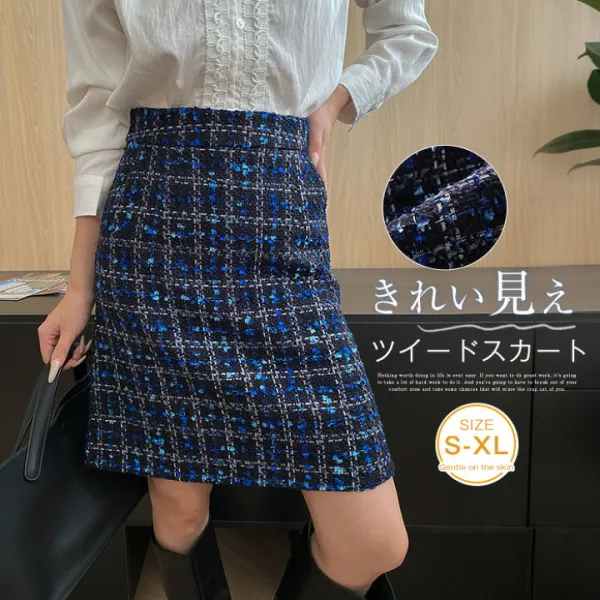 ツイードスカート ツイード スカート レディース 秋冬 ショートスカート ミニスカート チェック Aラインスカート ミニ丈 Aライン 裏地付き チェックスカート ハイウエスト オフィス ボトムス ショート丈 きれいめ おしゃれ シンプル カジュアル 通勤OL フォーマル 上品
