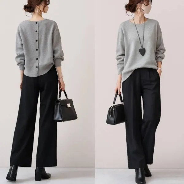 2点セット | トップス+パンツ 新作登場 レギュラー丈 パンツセット