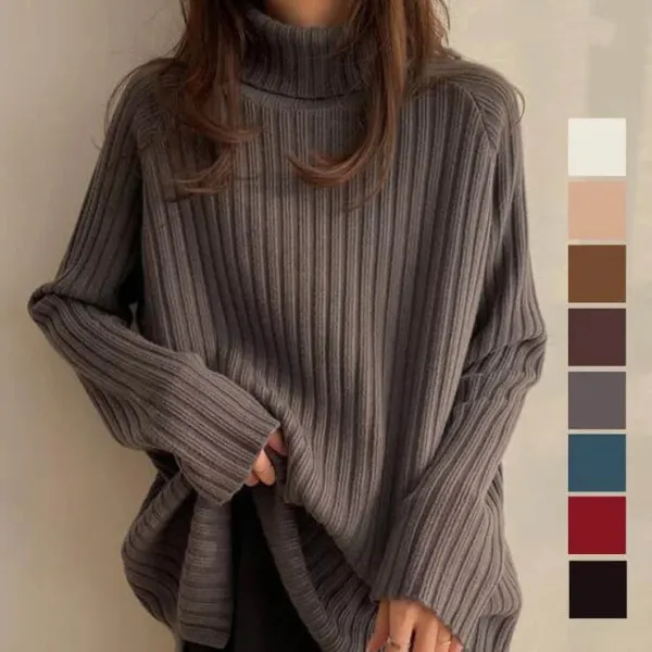 人気上昇中秋冬モード韓国系柔らかい手触り手を刺さない弾性20~50代プルオーバーハーフネック無地長袖ニット・セーター