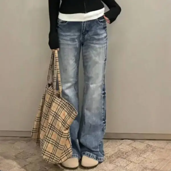 デニムパンツ無地ハイウエスト｜大人のお洒落をキャッチ